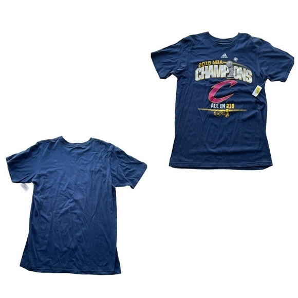 Adidas NBA Basketball Cleveland Cavs T-Shirt 2016 Champions Blue Size Medium NWT - Picture 5 of 5